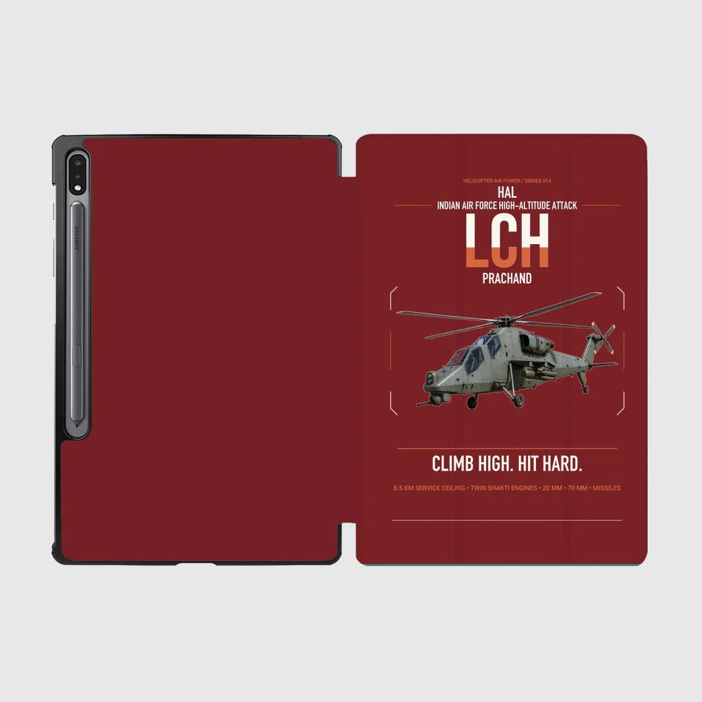 HAL LCH Prachand design on dark red samsung tablet tablet case