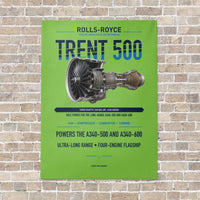 Thumbnail for TRENT 500 vertical canvas print - no frame - light green background