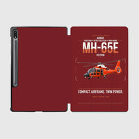 Thumbnail for Airbus MH-65E Dolphin design on dark red samsung tablet tablet case