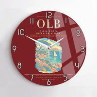 Thumbnail for Olbia Costa Smeralda Airport OLB Wall-Clock No-Frame - Dark Red