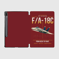 Thumbnail for F-A-18C Hornet design on dark red samsung tablet tablet case