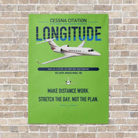 Thumbnail for Cessna Citation Longitude vertical canvas print - no frame - light green background
