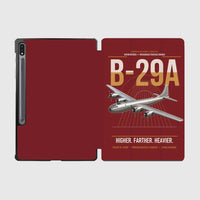 Thumbnail for B-29A Superfortress design on dark red samsung tablet tablet case