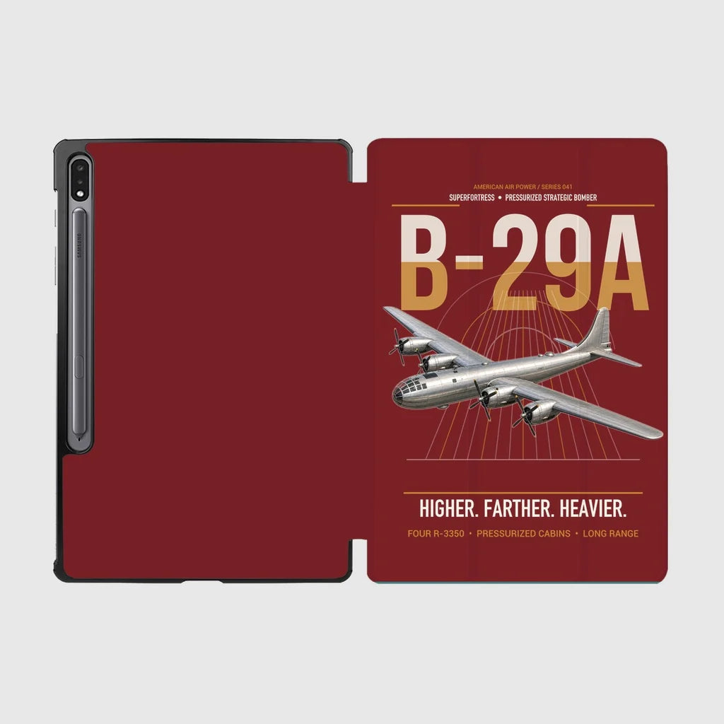 B-29A Superfortress design on dark red samsung tablet tablet case
