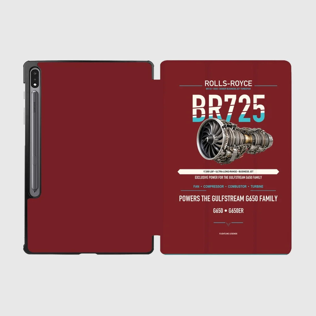 BR725 design on dark red samsung tablet tablet case
