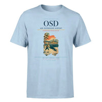 Thumbnail for Are Ostersund Airport (OSD) T-Shirt single-side front print in Light Blue | are-ostersund-airport-osd-double-side-t-shirt