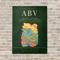 Thumbnail for Nnamdi Azikiwe International Airport ABV - Canvas Framed - Dark Green