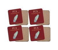 Thumbnail for Glacier Park International Airport (FCA) design on dark red 4 pieces set coaster