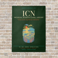 Thumbnail for Incheon International Airport ICN - Canvas Framed - Dark Green