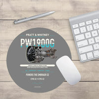 Thumbnail for PW1900G design on gray round mouse pad