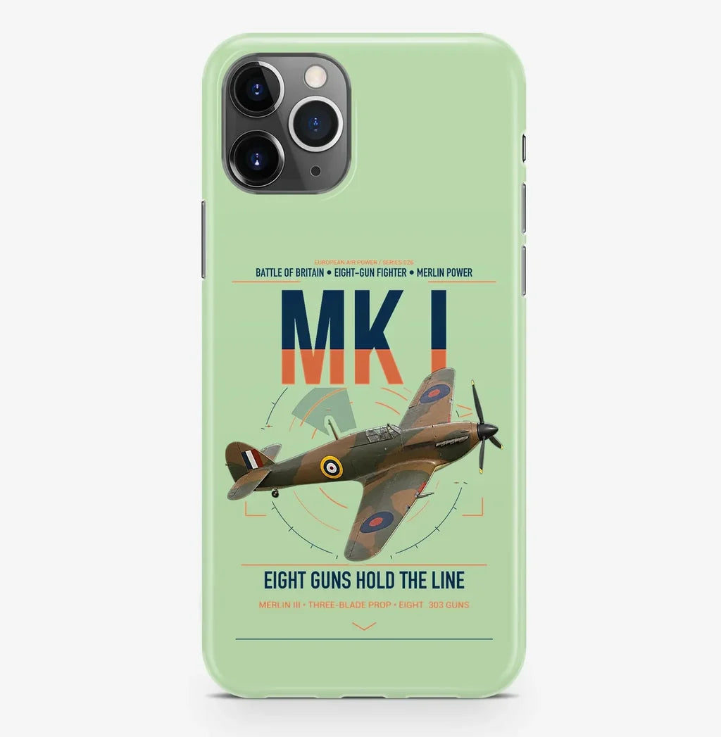 Hawker Hurricane Mk I design on light green magsafe iphone case, for iPhone Pro Max