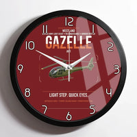 Thumbnail for Westland Gazelle AH1 design on dark red framed wall clock