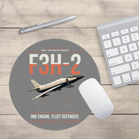Thumbnail for F3H-2 Demon design on gray round mouse pad