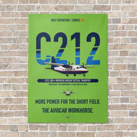 Thumbnail for CASA C-212-200 Aviocar vertical canvas print - no frame - light green background