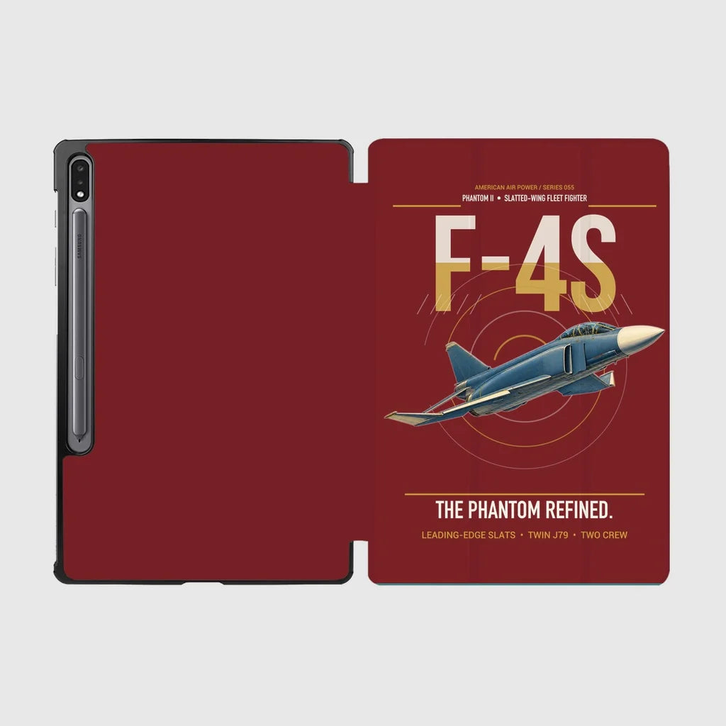 F-4S Phantom II design on dark red samsung tablet tablet case