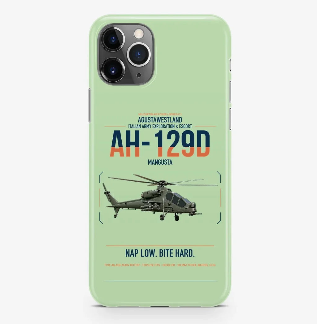 AgustaWestland AH-129D Mangusta design on light green magsafe iphone case, for iPhone Pro Max