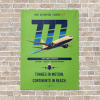 Thumbnail for Boeing 777F vertical canvas print - no frame - light green background