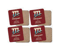 Thumbnail for Boeing 777-9 design on dark red 4 pieces set coaster