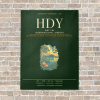 Thumbnail for Hat Yai International Airport HDY - Canvas Framed - Dark Green