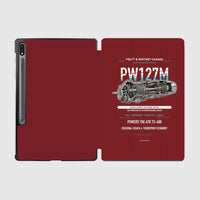 Thumbnail for PW127M design on dark red samsung tablet tablet case