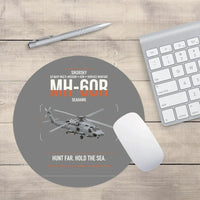 Thumbnail for Sikorsky MH-60R Seahawk design on gray round mouse pad