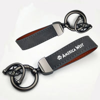 Thumbnail for America West Airlines Horseshoe Buckle key chain in gray