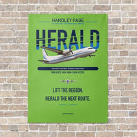 Thumbnail for Handley Page HPR.7 Dart Herald vertical canvas print - no frame - light green background