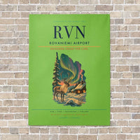 Thumbnail for Rovaniemi Airport RVN vertical canvas print - no frame - light green background