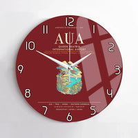 Thumbnail for Queen Beatrix International Airport AUA Wall-Clock No-Frame - Dark Red
