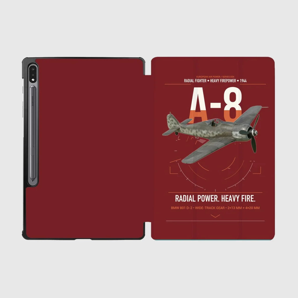 Focke-Wulf Fw 190A-8 design on dark red samsung tablet tablet case