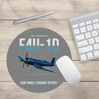 Thumbnail for F4U-1D Corsair design on gray round mouse pad