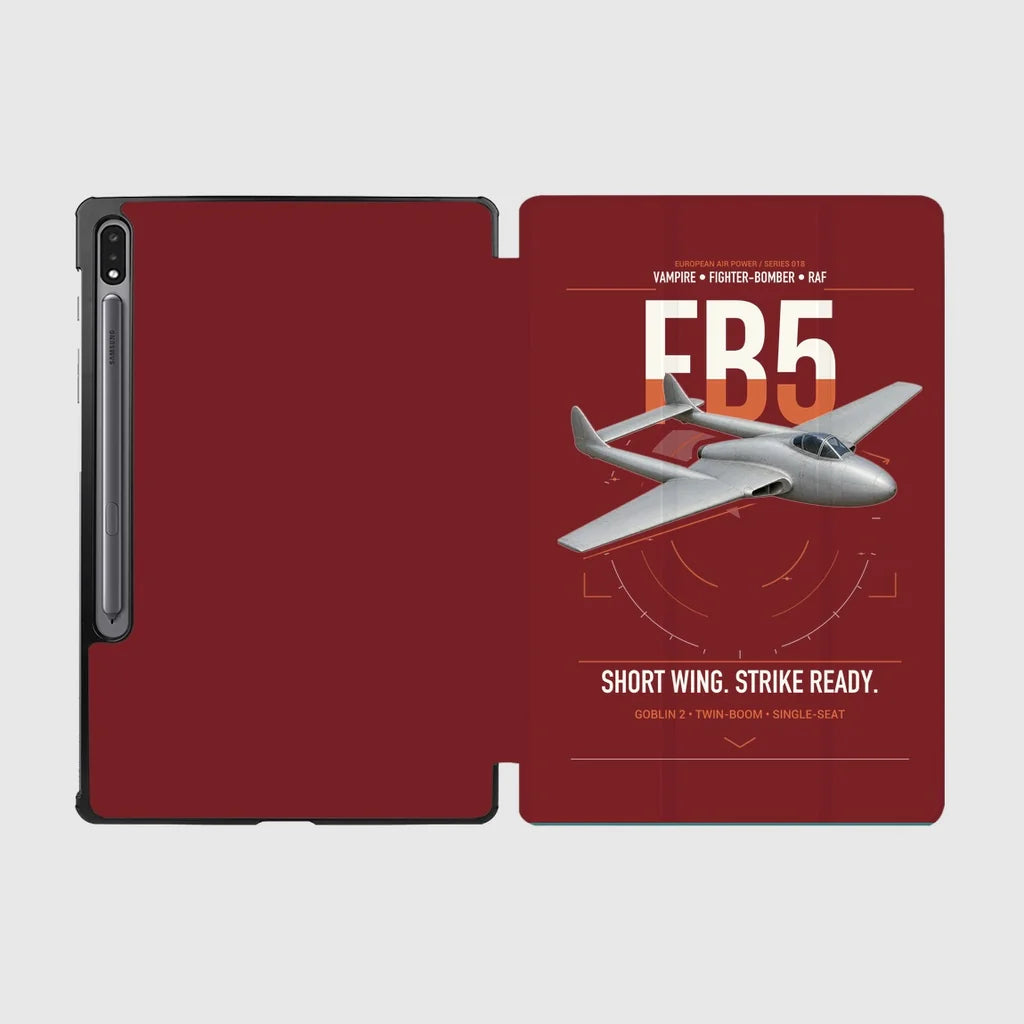 de Havilland Vampire FB5 design on dark red samsung tablet tablet case