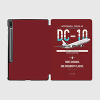 Thumbnail for McDonnell Douglas DC-10 design on dark red samsung tablet tablet case