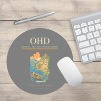 Thumbnail for Ohrid St. Paul the Apostle Airport (OHD) design on gray round mouse pad