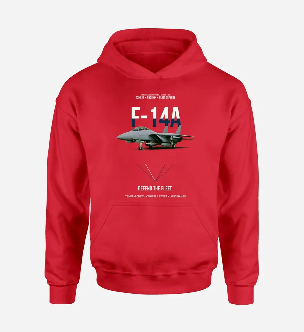 F-14A TOMCAT design on red hoodie single side