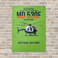 Thumbnail for MD Helicopters MD 530F vertical canvas print - no frame - light green background