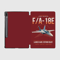 Thumbnail for F-A-18E Super Hornet design on dark red samsung tablet tablet case