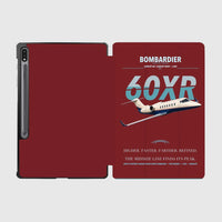Thumbnail for Bombardier Learjet 60XR design on dark red samsung tablet tablet case