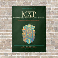 Thumbnail for Milan Malpensa International Airport Silvio Berlusconi MXP - Canvas Framed - Dark Green