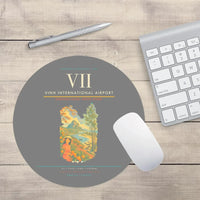 Thumbnail for Vinh International Airport (VII) design on gray round mouse pad