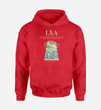 Thumbnail for Lhasa Gonggar International Airport (LXA) design on red hoodie single-side print
