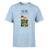 Thumbnail for Santander Airport (SDR) T-Shirt single-side front print in Light Blue | santander-airport-sdr-double-side-t-shirt