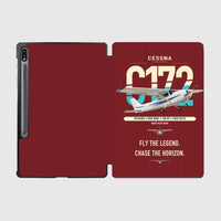 Thumbnail for Cessna 172 Skyhawk design on dark red samsung tablet tablet case