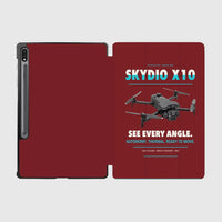 Thumbnail for Skydio X10 design on dark red samsung tablet tablet case