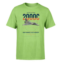 Thumbnail for Dassault Mirage 2000C RDI design on light green t-shirt, single-side print