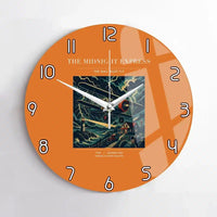 Thumbnail for VINTAGE G4033 - The Midnight Express - Designed Wall Clocks design on orange no-frame