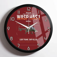 Thumbnail for Westland Wasp HAS1 design on dark red framed wall clock