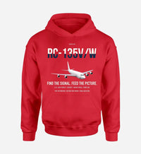 Thumbnail for RC-135V W Rivet Joint design on red double-side hoodie, single-side print