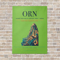 Thumbnail for Ahmed Ben Bella Airport ORN — Oran vertical canvas print - no frame - light green background