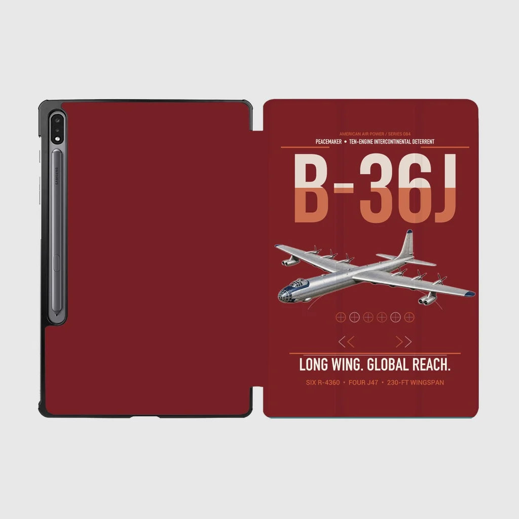 B-36J Peacemaker design on dark red samsung tablet tablet case
